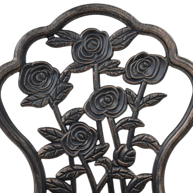 Bistrostoelen 2 st gietaluminium bronskleurig MeubelReus