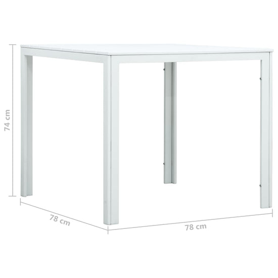 Salontafel hout-look 78x78x74 cm HDPE wit MeubelReus