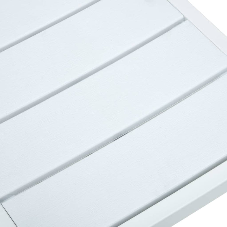 Tuinstoelen 4 st hout-look HDPE wit MeubelReus