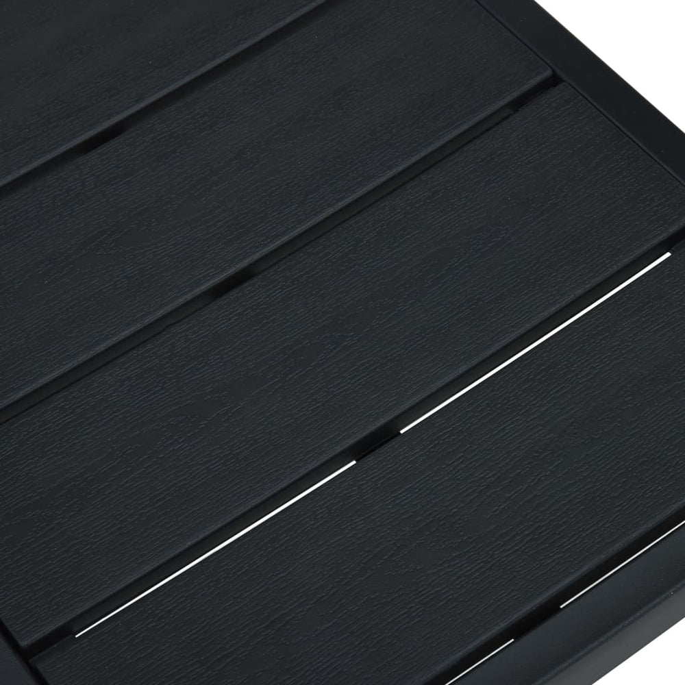 Tuinstoelen 2 st hout-look HDPE zwart MeubelReus