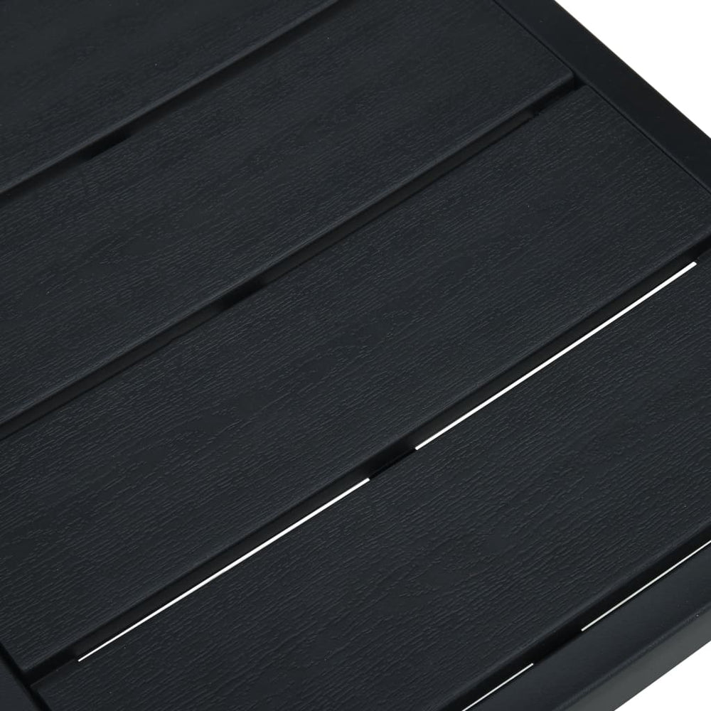 Tuinstoelen 4 st hout-look HDPE zwart MeubelReus