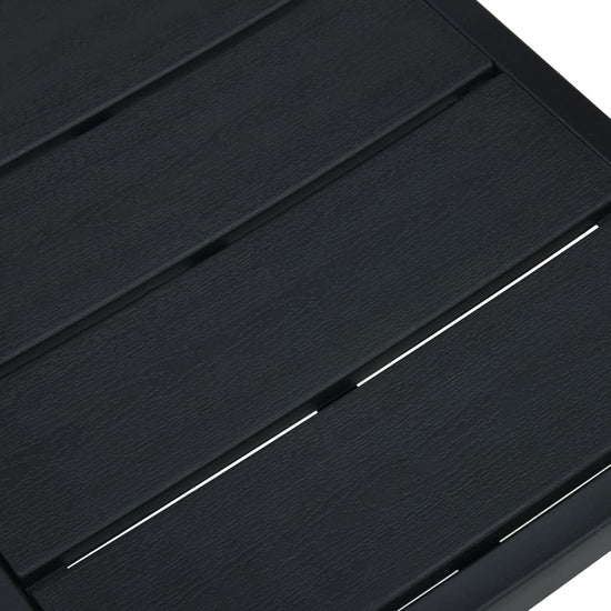 Tuinstoelen 4 st hout-look HDPE zwart MeubelReus