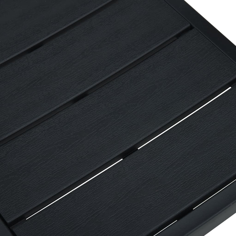 Tuinstoelen 4 st hout-look HDPE zwart MeubelReus