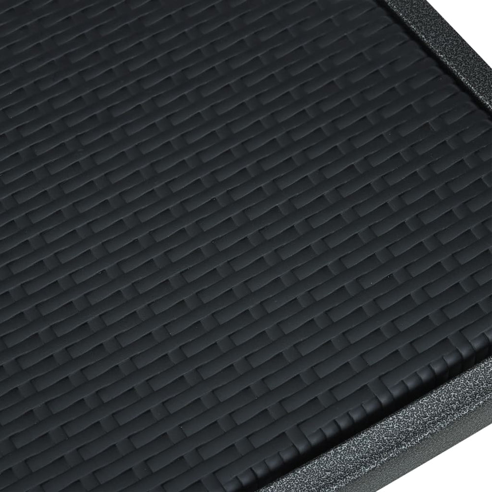 Tuinstoel 4 st rattan-look kunststof zwart MeubelReus