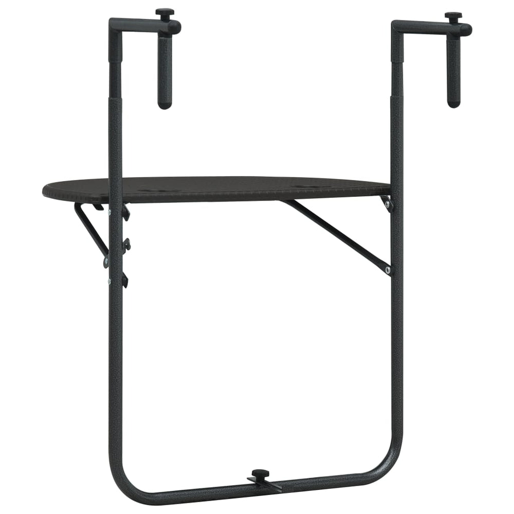 Balkontafel hangend 60x64x83,5 cm rattan-look kunststof bruin MeubelReus
