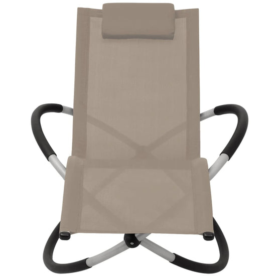 Tuinligbed geometrisch staal taupe MeubelReus