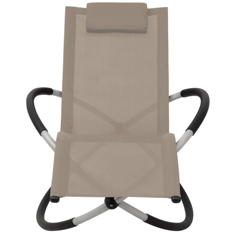 Tuinligbed geometrisch staal taupe MeubelReus