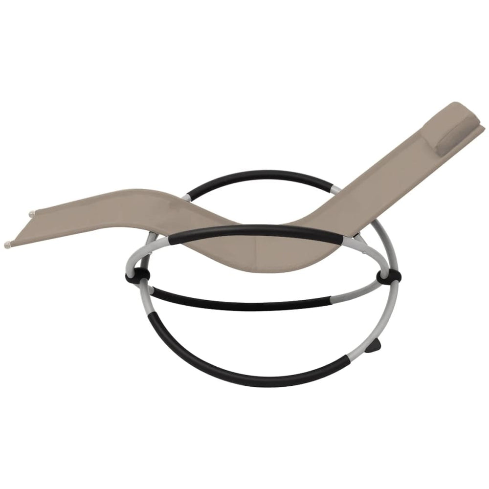 Tuinligbed geometrisch staal taupe MeubelReus