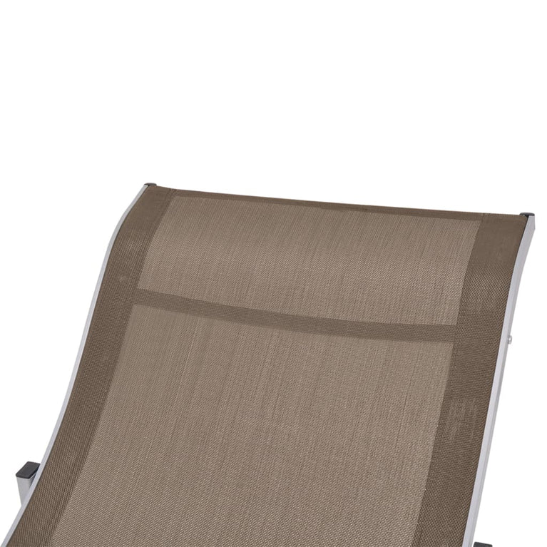 Ligbedden inklapbaar 2 st textileen taupe MeubelReus