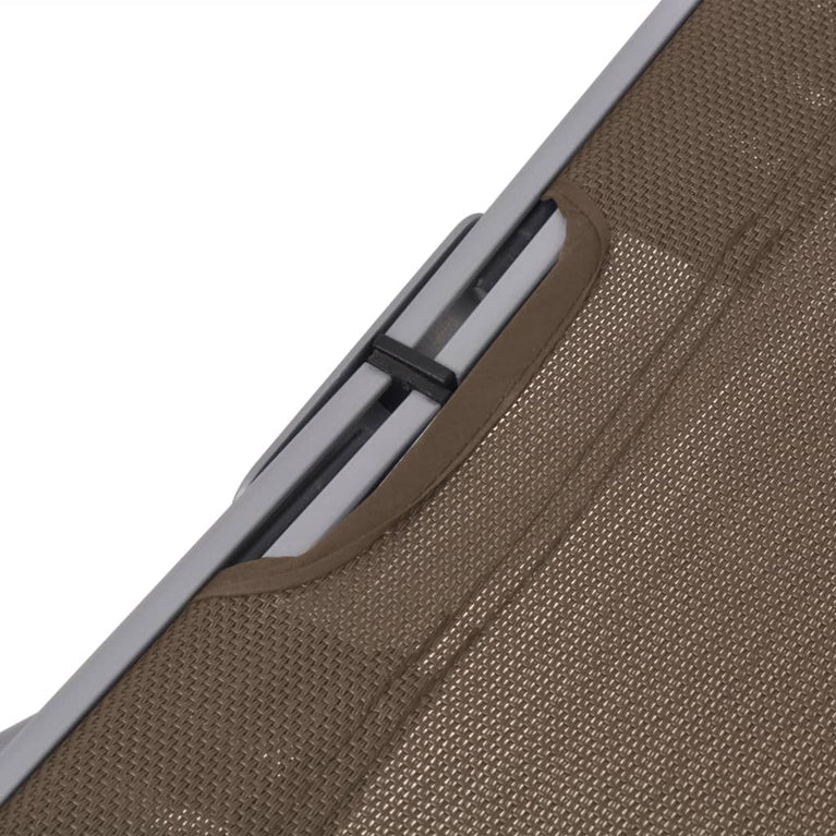 Ligbedden inklapbaar 2 st textileen taupe MeubelReus