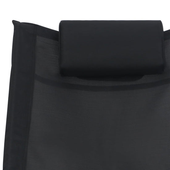 Ligbed met kussen textileen zwart MeubelReus