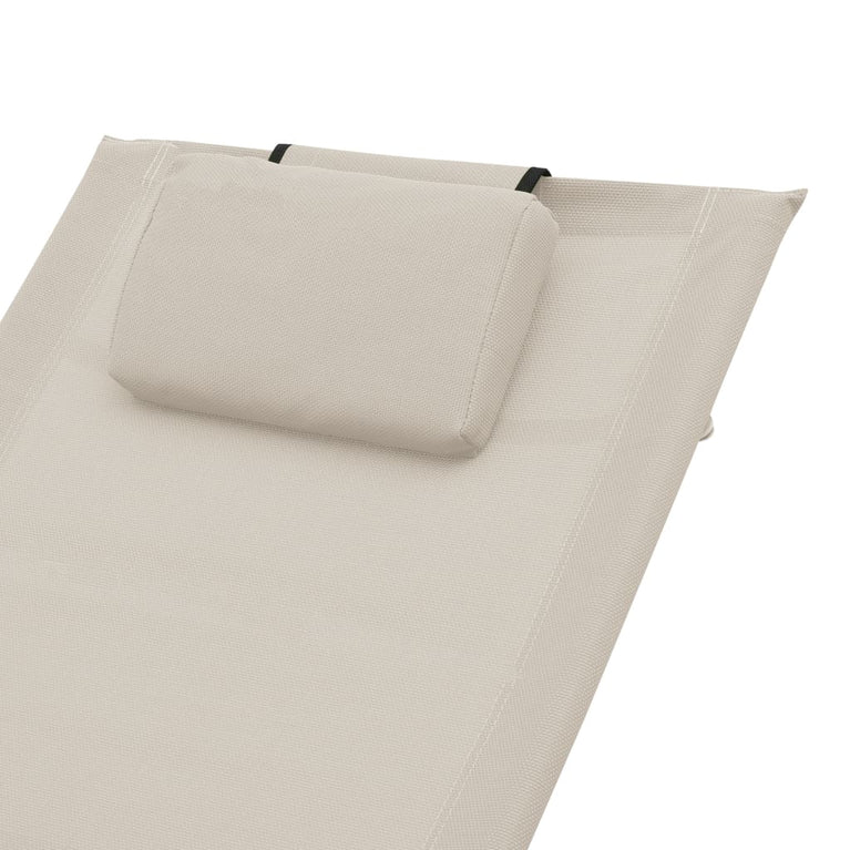 Ligbed met kussen textileen crème MeubelReus