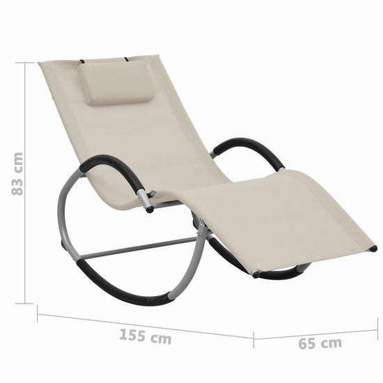 Ligbed met kussen textileen crème MeubelReus