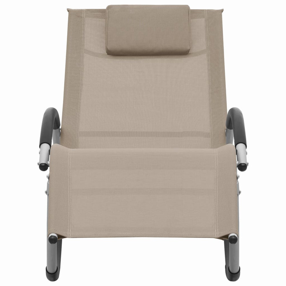 Ligbed met kussen textileen taupe MeubelReus