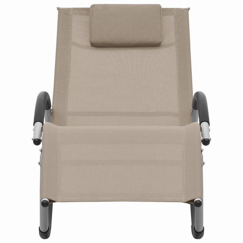 Ligbed met kussen textileen taupe MeubelReus