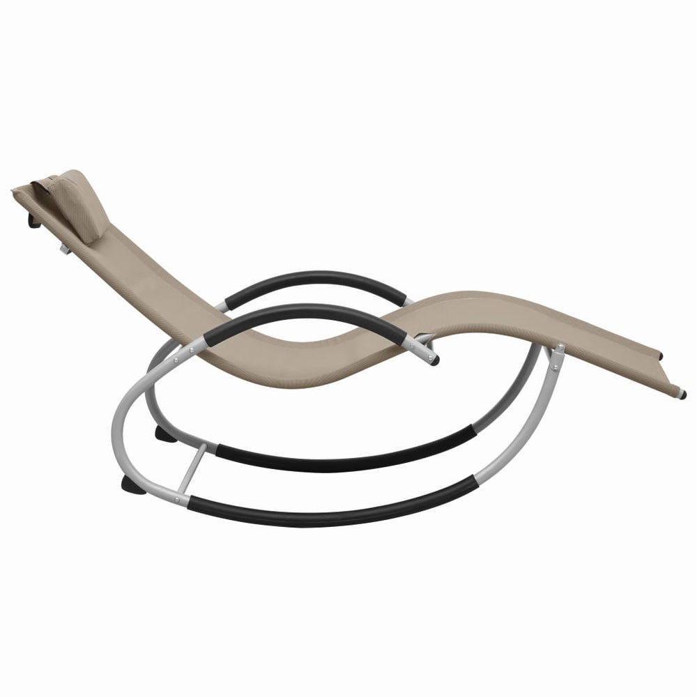 Ligbed met kussen textileen taupe MeubelReus
