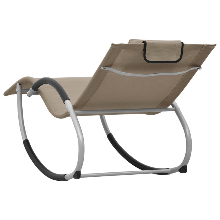 Ligbed met kussen textileen taupe MeubelReus