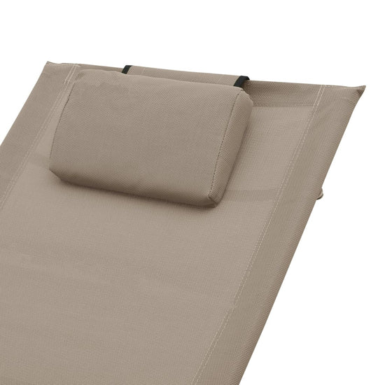 Ligbed met kussen textileen taupe MeubelReus