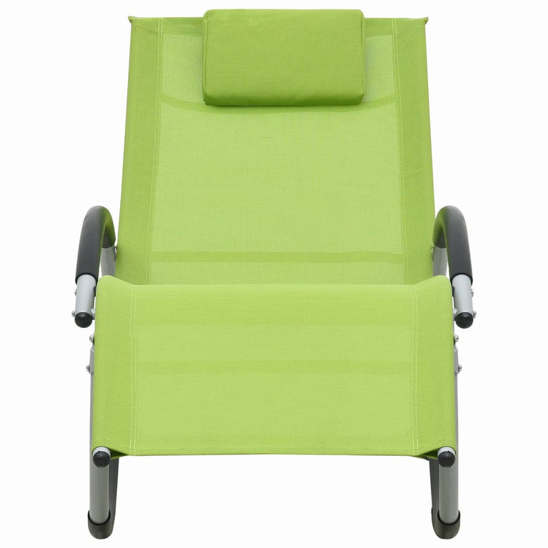 Ligbed met kussen textileen groen MeubelReus