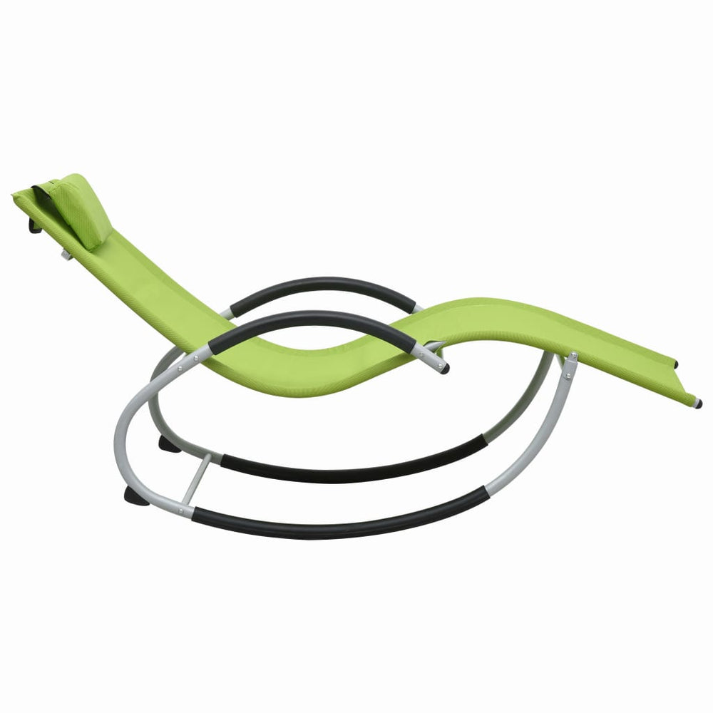 Ligbed met kussen textileen groen MeubelReus