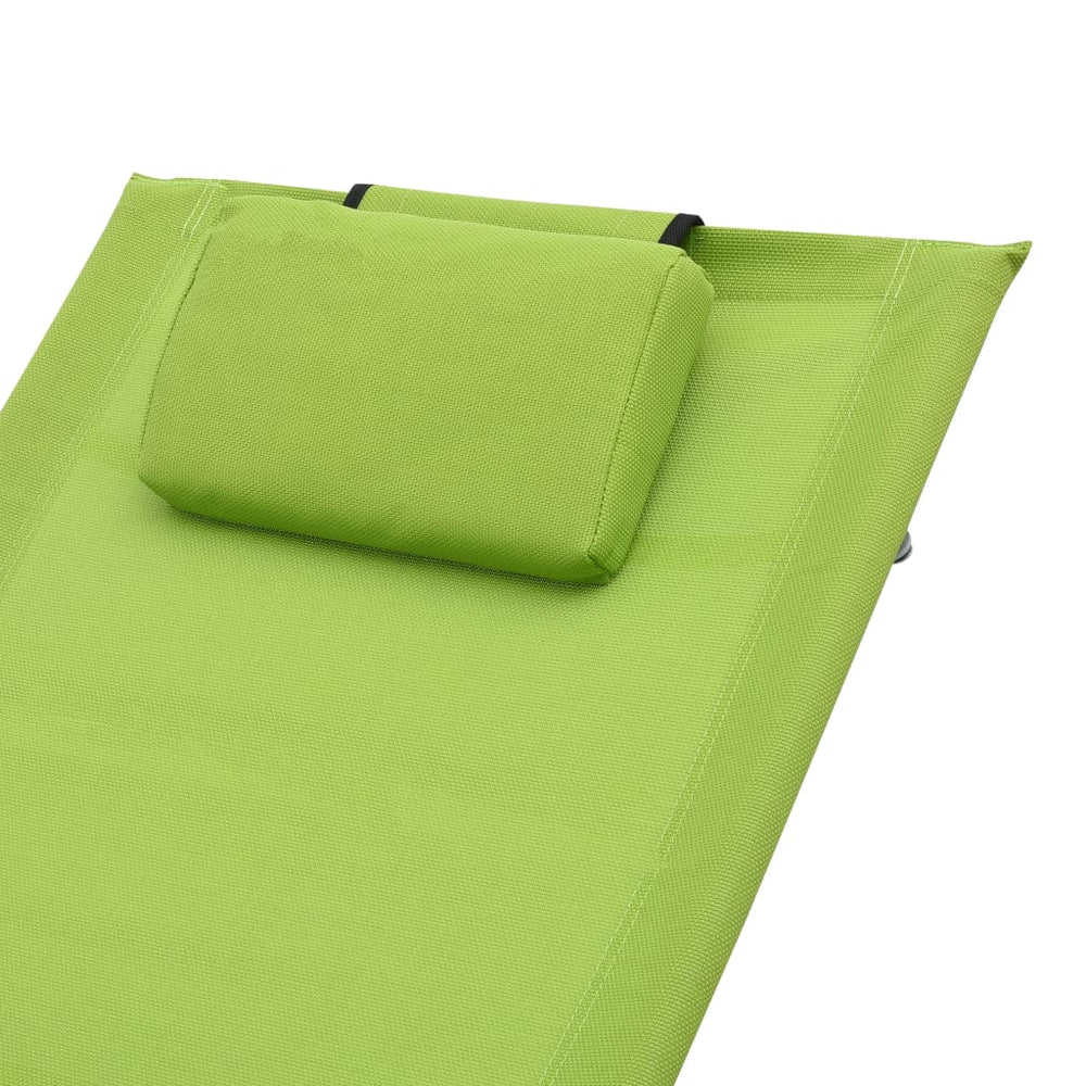 Ligbed met kussen textileen groen MeubelReus