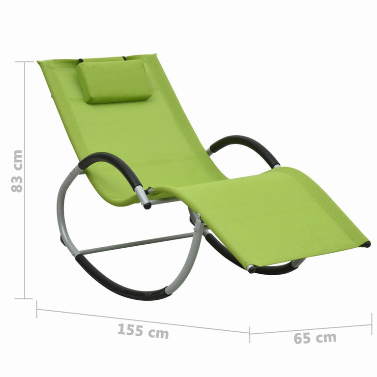 Ligbed met kussen textileen groen MeubelReus
