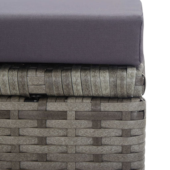 13-delige Tuinset poly rattan en acaciahout antraciet MeubelReus