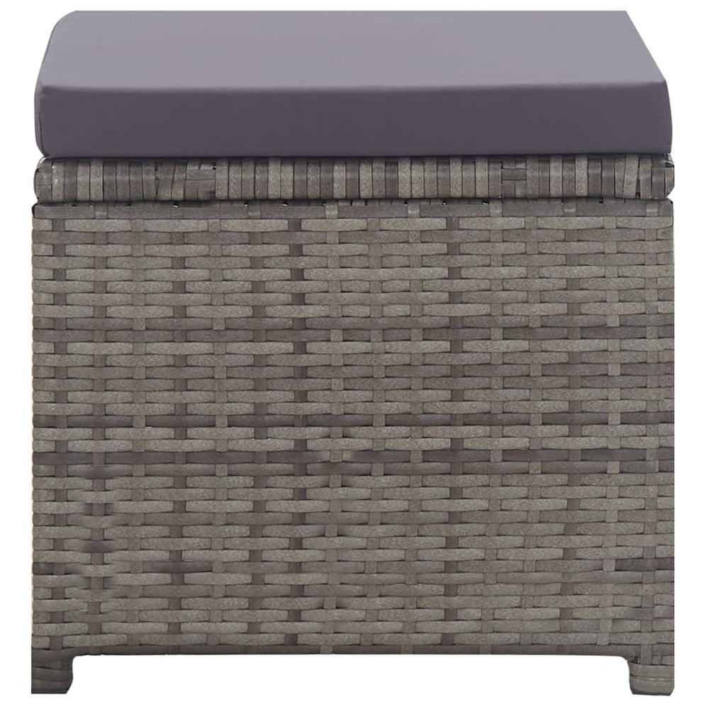 13-delige Tuinset poly rattan en acaciahout antraciet MeubelReus