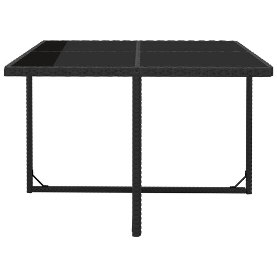 9-delige Tuinset met kussens poly rattan zwart MeubelReus