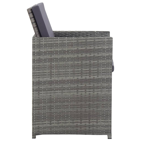 9-delige Tuinset met kussens poly rattan antraciet MeubelReus