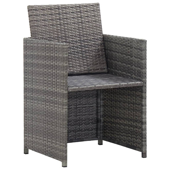 13-delige Tuinset met kussens poly rattan antracietkleurig MeubelReus