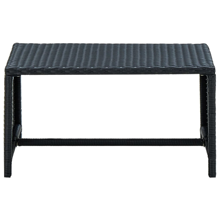 Salontafel 70x40x38 cm poly rattan zwart
