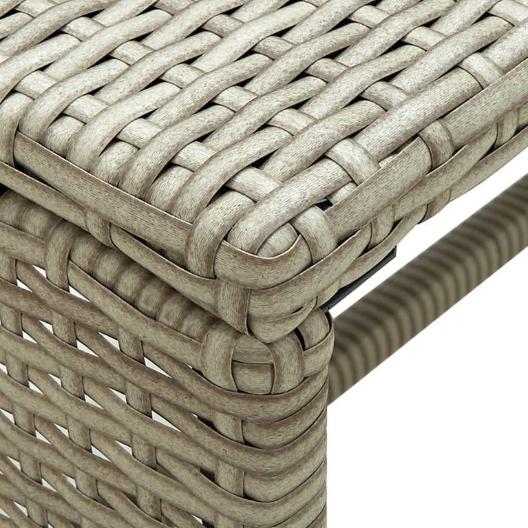 Salontafel 70x40x38 cm poly rattan beige