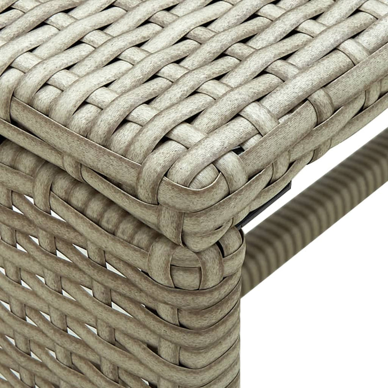Salontafel 70x40x38 cm poly rattan beige