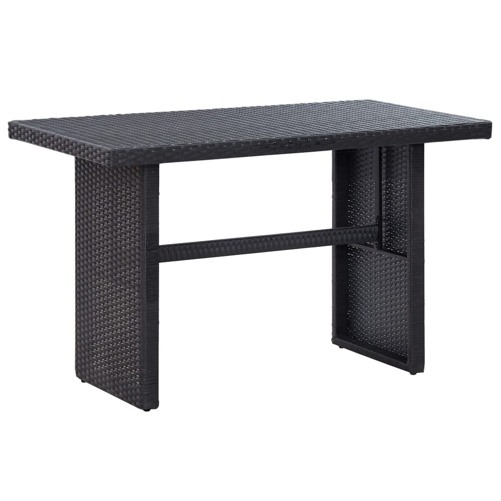 3-delige Loungeset met kussens poly rattan zwart MeubelReus