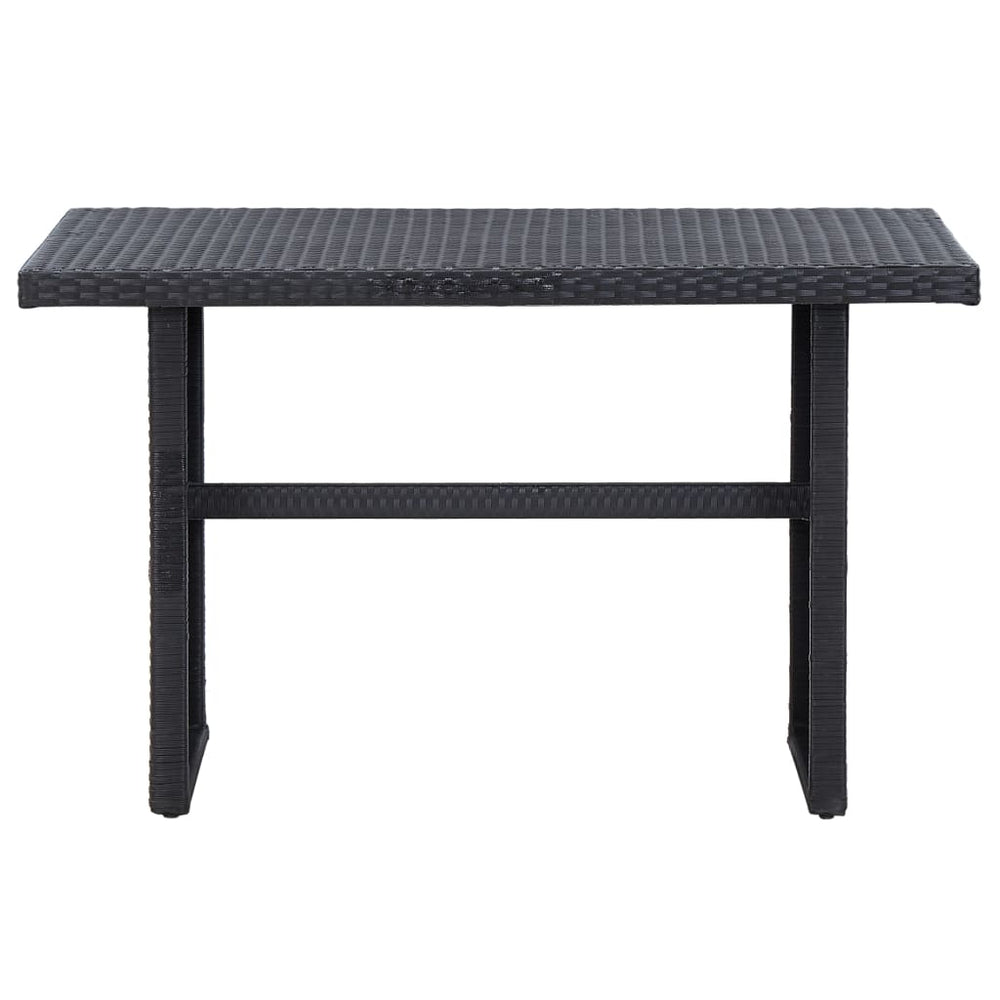 3-delige Loungeset met kussens poly rattan zwart MeubelReus