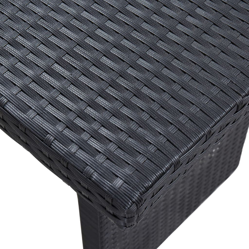 3-delige Loungeset met kussens poly rattan zwart MeubelReus
