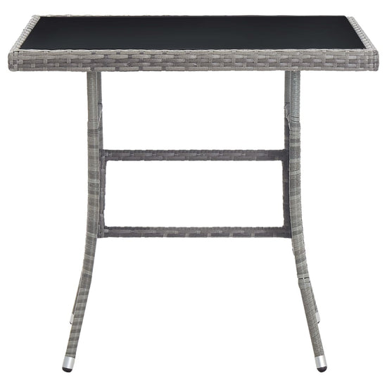 Tuintafel 80x80x74 cm poly rattan antraciet MeubelReus
