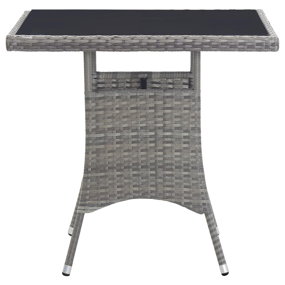 Tuintafel 80x80x74 cm poly rattan antraciet MeubelReus