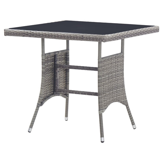 Tuintafel 80x80x74 cm poly rattan antraciet MeubelReus