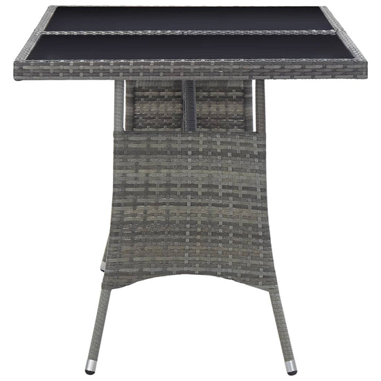 Tuintafel 140x80x74 cm poly rattan grijs MeubelReus