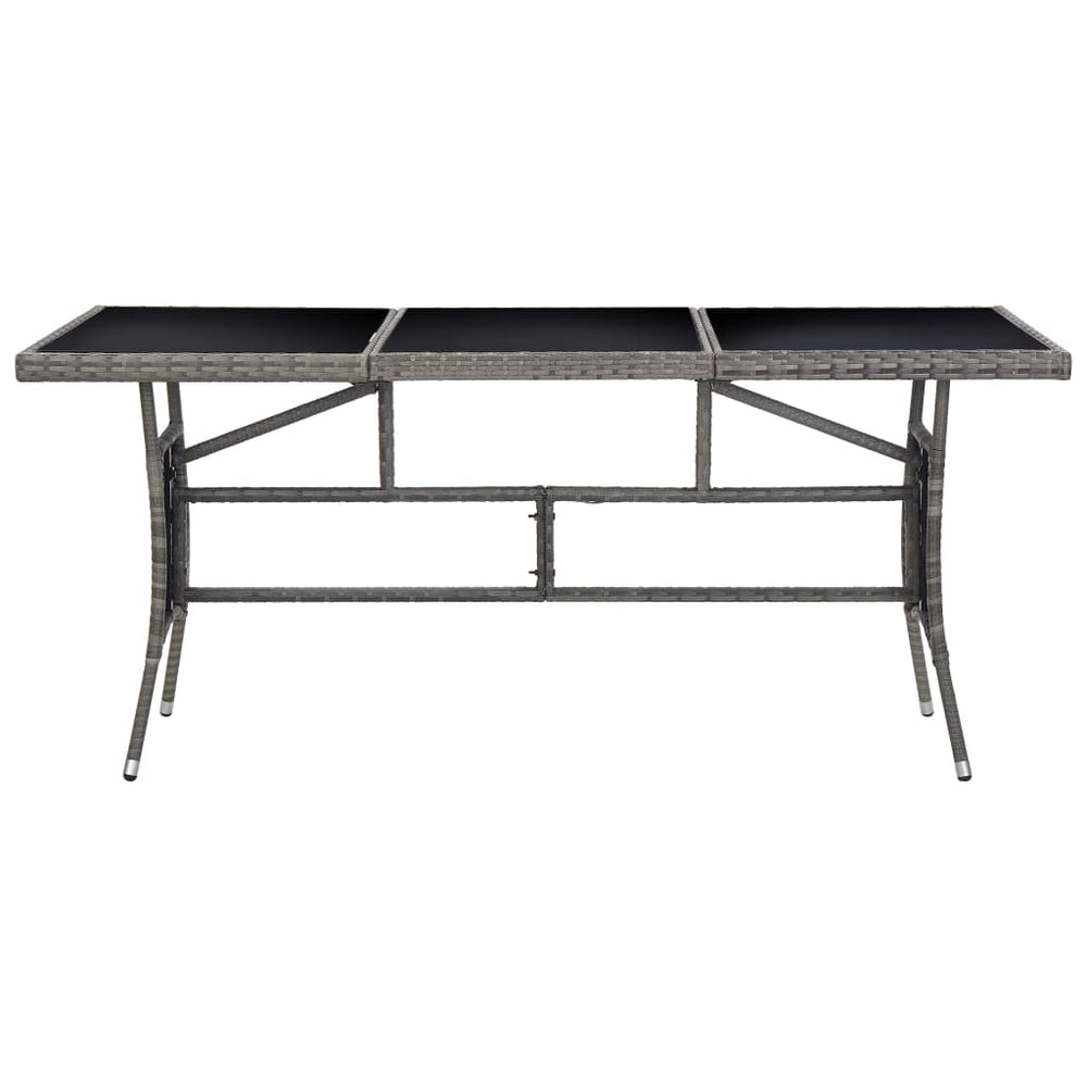 Tuintafel 170x80x74 cm poly rattan grijs MeubelReus