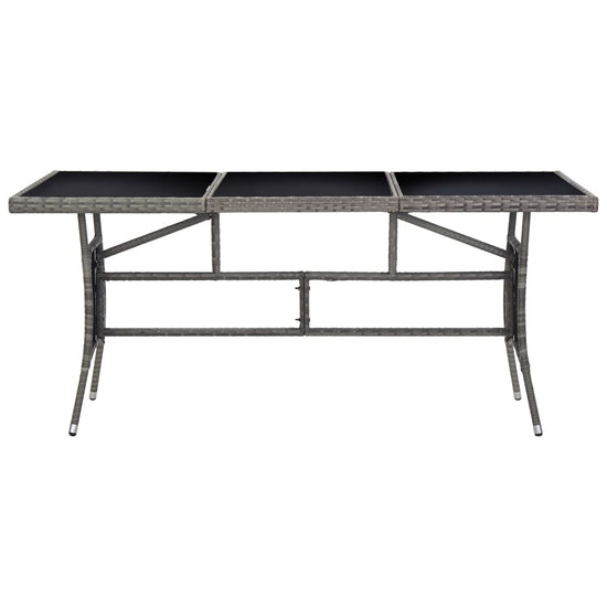Tuintafel 170x80x74 cm poly rattan grijs MeubelReus