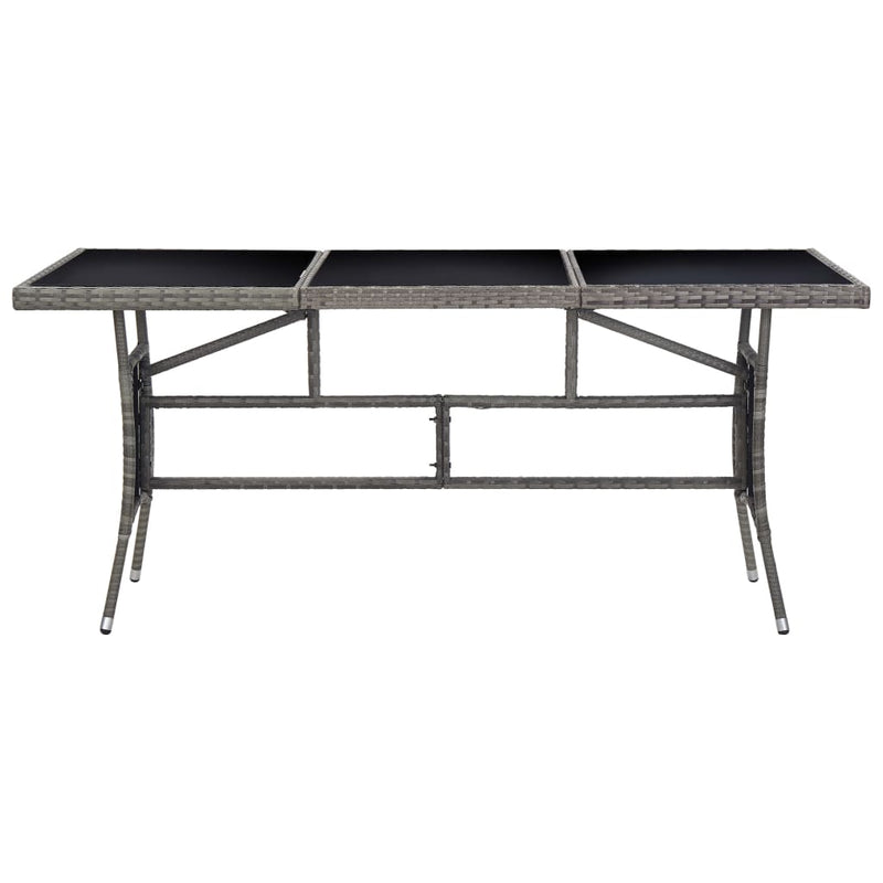 Tuintafel 170x80x74 cm poly rattan grijs MeubelReus