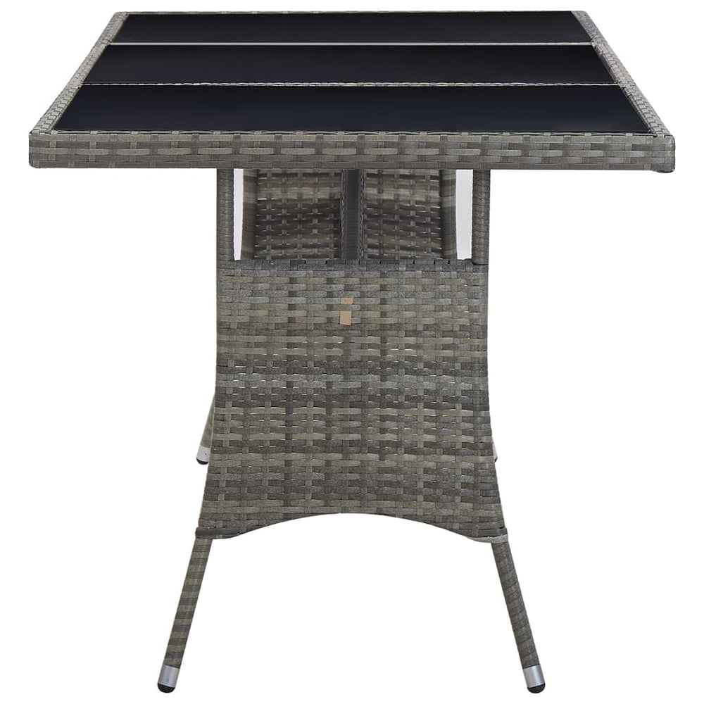 Tuintafel 170x80x74 cm poly rattan grijs MeubelReus