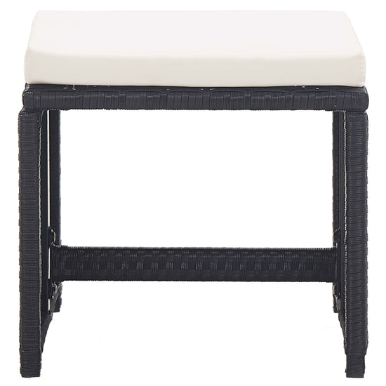 15-delige Tuinset met kussens poly rattan zwart MeubelReus