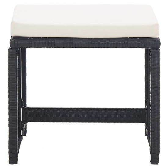 17-delige Tuinset met kussens poly rattan zwart MeubelReus