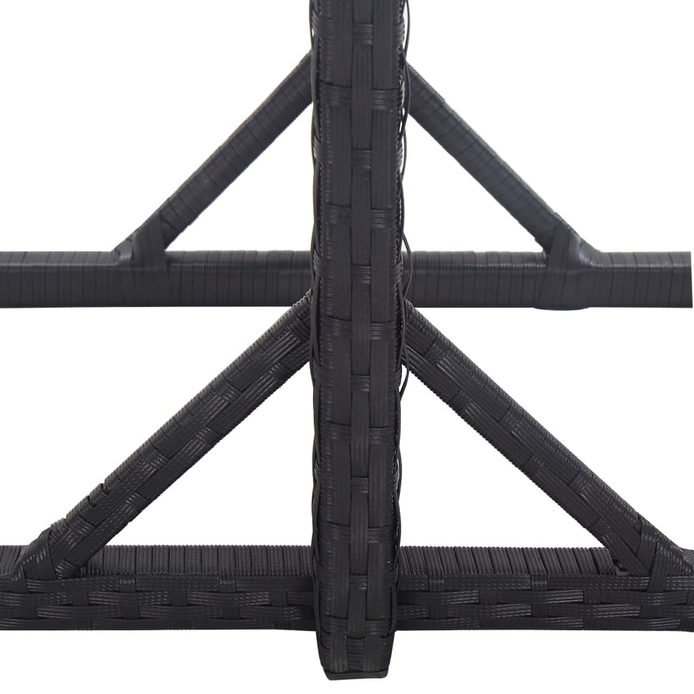 Tuintafel 110x53x72 cm glas en poly rattan zwart MeubelReus