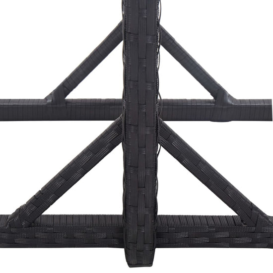 Tuintafel 110x53x72 cm glas en poly rattan zwart MeubelReus