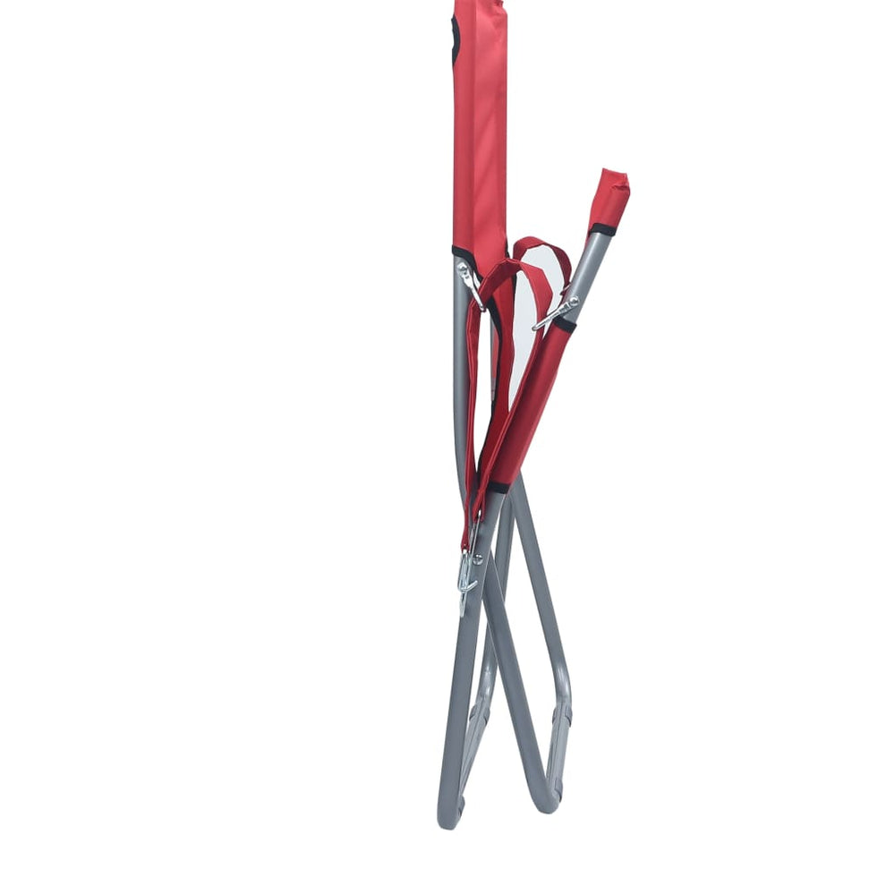 Strandstoelen 2 st inklapbaar stof rood MeubelReus